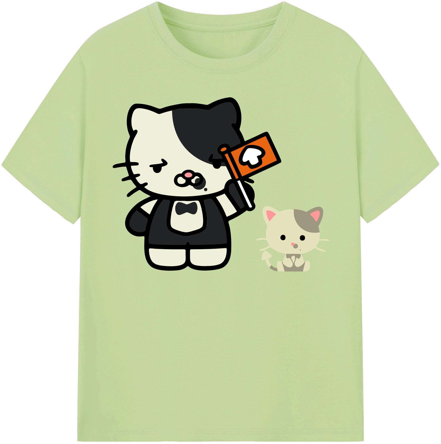（画像用） Hello Kitty ハローキティ 綿100％半袖Tシャツ（フロントプリント）